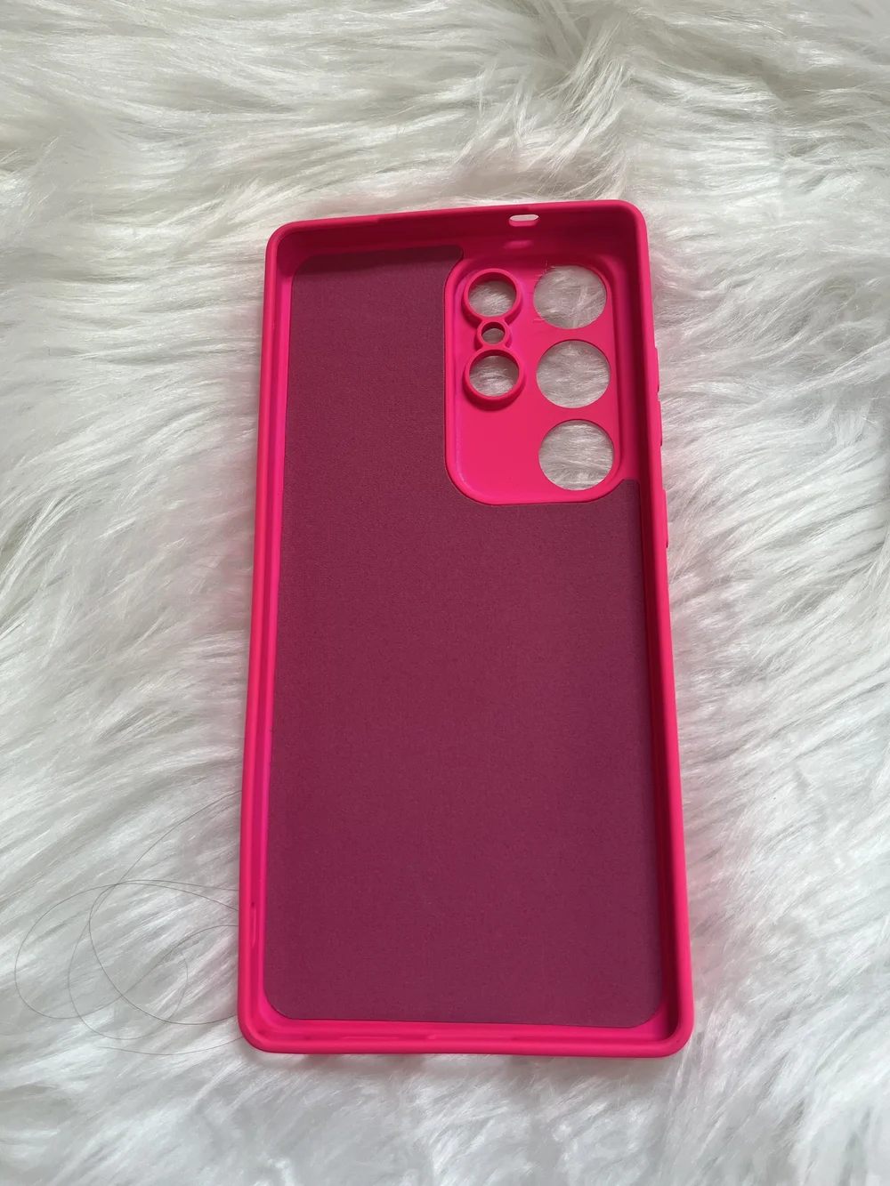 Hot Pink Silicone Phone Case - Slim Protective Cover Fits Galaxy S25 Ultra